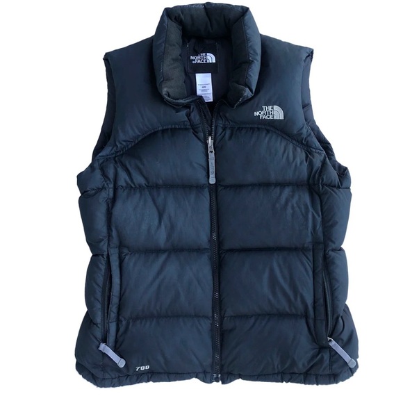 THE NORTHFACE BLACK PUFFER VEST GIRLS SMALL - Picture 1 of 13